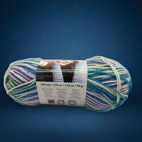 Mix Sock Yarn Lot of 2 Premier Serenity Color Borealis Yarn Bee Heel to Toe #42 - Picture 12 of 12